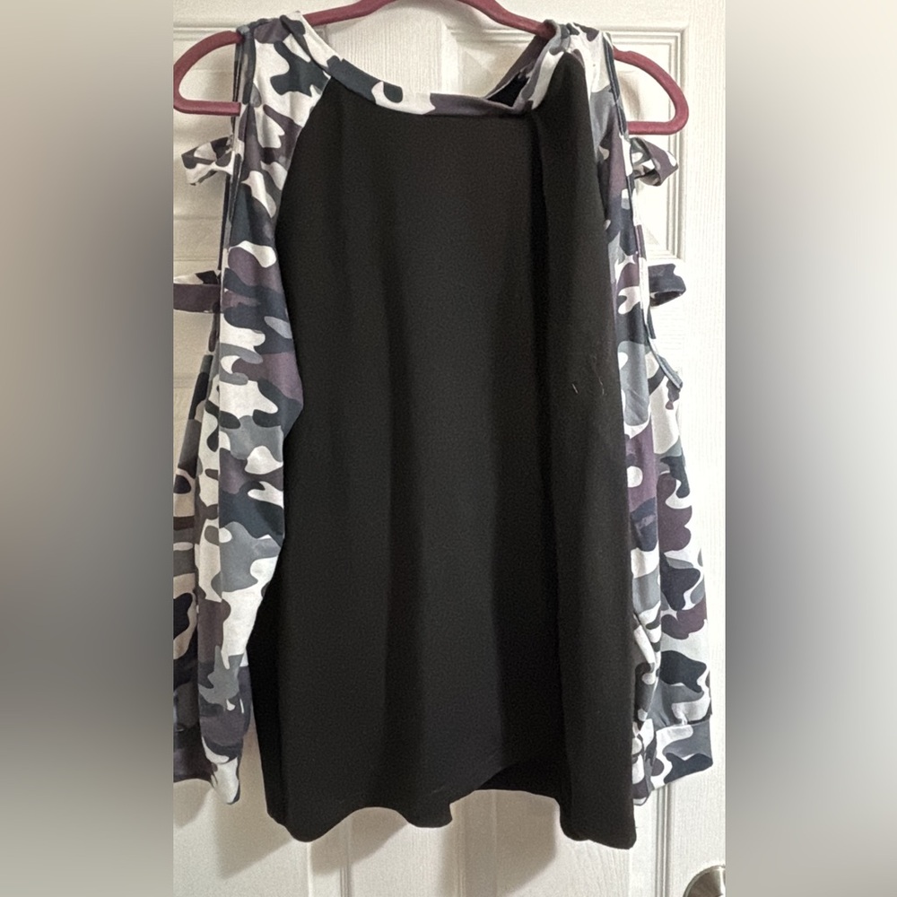 Camouflage Patterned Long Sleeve Shirt